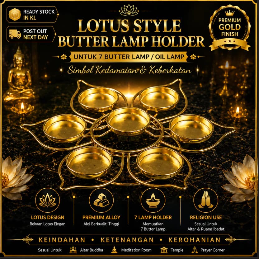 MH Tealight Candle Holder Oil Lamp Lotus Candle Holder